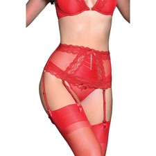 LUXXA Kepi Strapsgürtel breit rot sexy hochwertiges elegantes Dessous