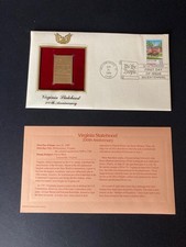 US 22kt 1988 gold replica stamp FDC 'US Statehood Virginia' Lot 305
