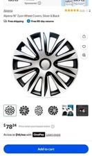New Alpena Zyon 15 Wheel Covers Silver Black Hubcaps Set Of 4 Universal Rim