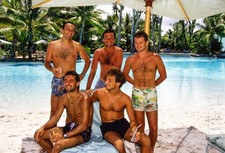 Muelle Gabriele Tarquini Riccardo Patrese Nicola Larini Ivan Capelli - Foto antigua