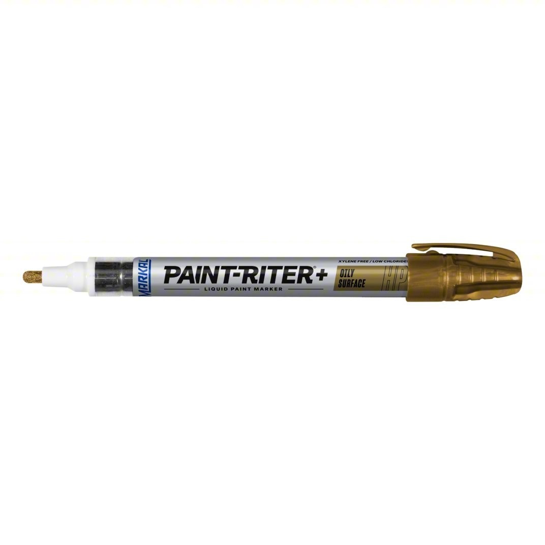 Markal 96972 PRO-LINE HP Paint Marker Gold Medium Bullet Tip Oily Surfaces USA