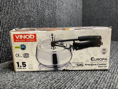 #ad Vinod V5L Stainless Steel Sandwich Bottom Pressure Cooker 5 LiterSilverMedium $63.99