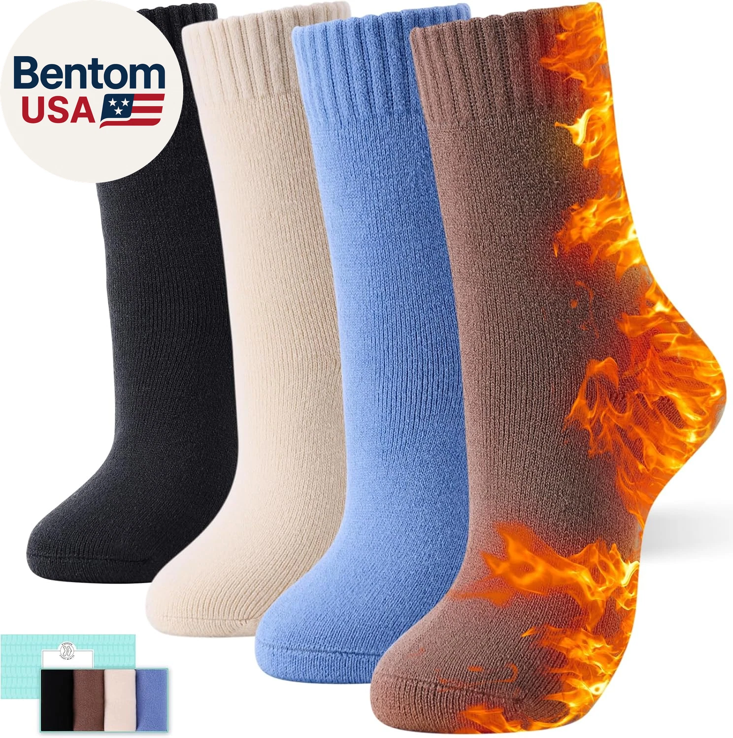 Heated Thermal Socks for Women Extreme Cold Weather Winter Warm Soft Cozy Socks