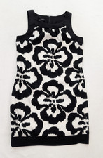 I.N. Studio Women's Dress Size 14 White Black Print Sheath