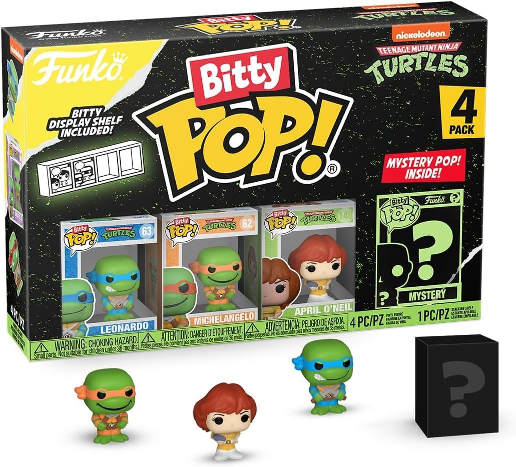 Funko Bitty POP! TMNT 4-Pack - Leonardo, Michelangelo, April +
