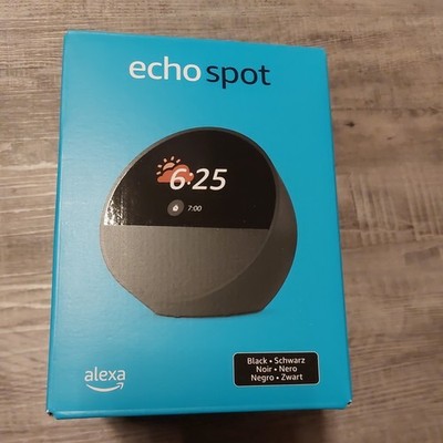 Echo Spot (2024)   Smarter Wecker mit Alexa und tollem Klang (Schwarz)