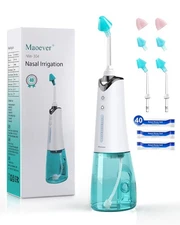 MAOEVER Nasal Irrigation System, Cordless Nasal Rinse Machine for Sinus Relie...