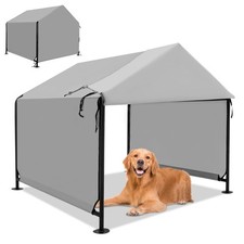 XLarge Outdoor Dog House 4'x4'x3.6' for Large Dogs, Animal Shelter with Upgra...