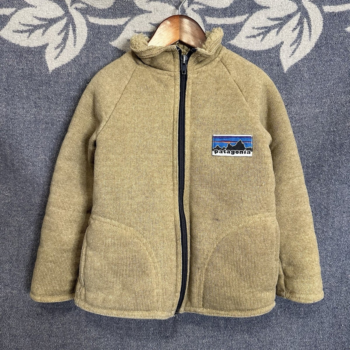 Vintage 1970s Patagonia Deep Pile Kids Size 4/5 Zip Up Jacket 