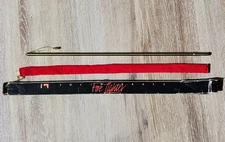 Solid Brass Long Fireplace Candle Lighter Butane Red Velvet Pouch with Box