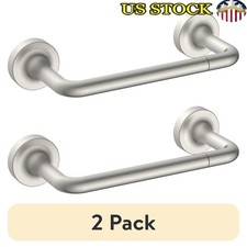 Modern Wall Mount Toilet Paper Holder 2 Pack Satin Nickel Bath Accessory New