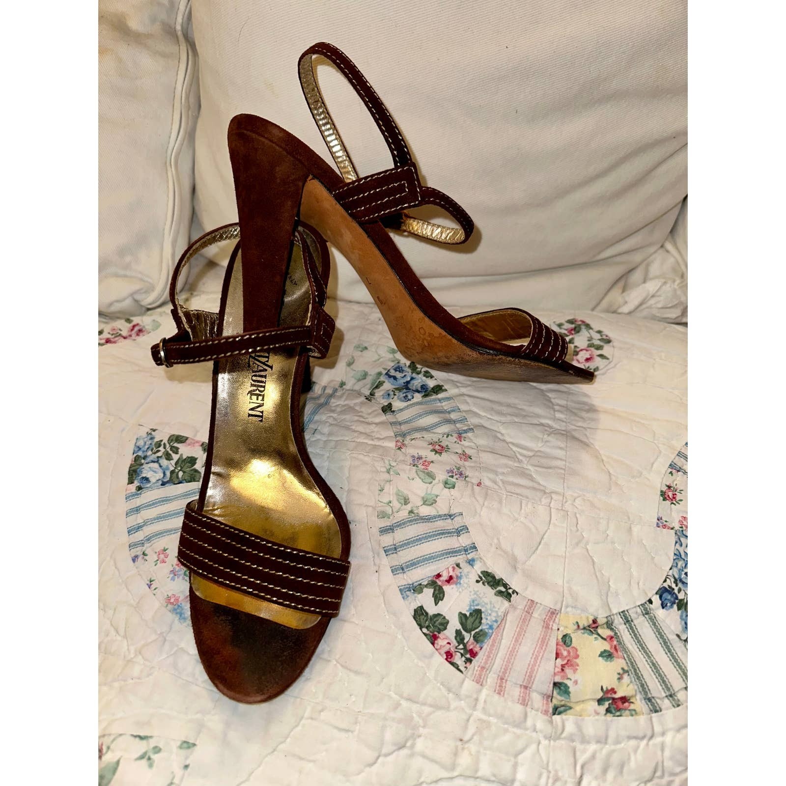 SANDALI YSL YVES SAINT LAURENT SCAMOSCIATI