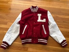 Vintage Golden Bear Leather and Wool Varsity Jacket Men s Large Made In USA