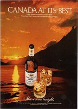 Canadian Mist Whisky Vintage 1981 Magazine Print Ad Jasper Canada Sunset