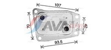 AVA Clever Choice Ölkühler Motoröl ** CLEVER FIT ** CN3327 Aluminium für OPEL K0