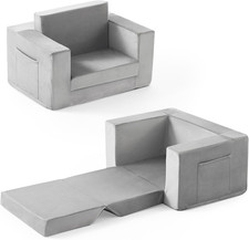 Kids Couch, 2-In-1 Toddler Chair Comfy 1-3 Years Old, Convertible Kids Chair, To