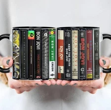 Bon Jovi Cassette Collection Mug Retro Classic Rock Coffee Cup Gift