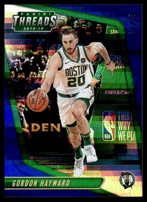 2018-19 Panini Threads Blue Premium Gordon Hayward 37/75 #19