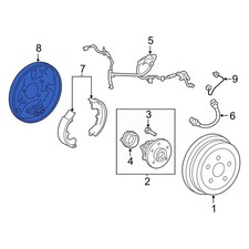 For Toyota Corolla 2003-2008 Toyota 4704302040 Rear Right Brake Backing Plate