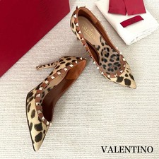 Item Valentino Pumps Leopard Print Studs 22.5cm 35.5