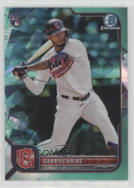 2022 Bowman Chrome Sapphire Edition Aqua 29/99 Gabriel Arias #7 1b3