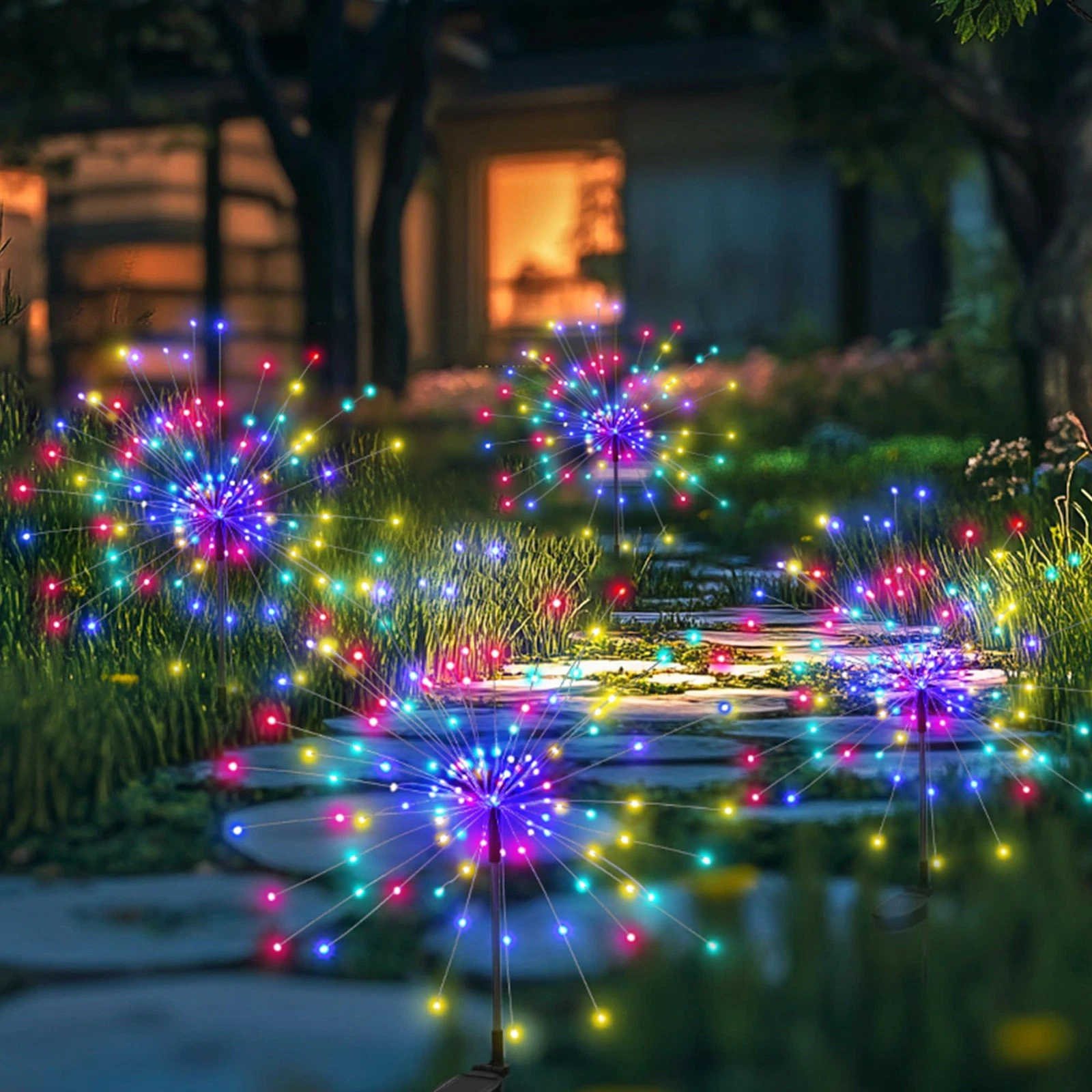 Garden Decor Solar Lights Outdoor,120LED Waterproof Colorful Solar Fairy Gard...