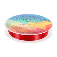 Jewelry Wire 20ft 24 Gauge Brass Craft Jewelry Wrapping Wire Bright Red
