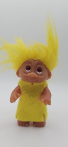 Vintage  Troll Doll Yellow Hair 3.5"