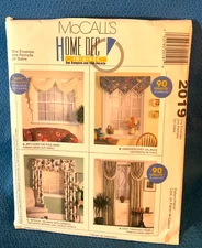 McCalls Pattern Home Decor Window Curtain Treatments 2019 MAP
