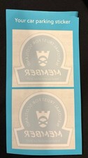 Two National Trust for Scotland parking stickers valid for England