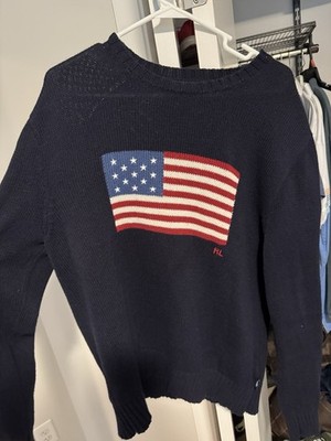 Polo Ralph Lauren US Flag Crewneck Knit Sweater XL