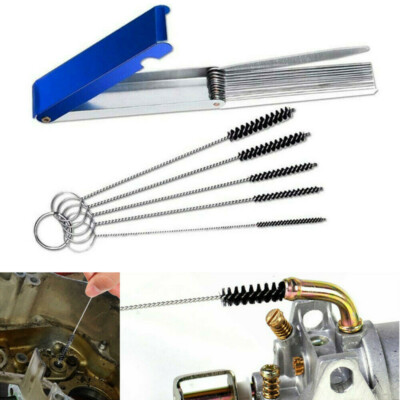 Motorcycle Carburetor Carb Jet Deposit Remove 18 Cleaning Tool Wire Cleaner Set