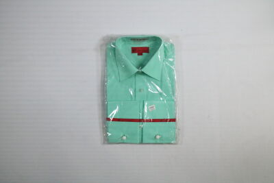 Mens Pascal Morabito Green Button Up Shirt 16 34-35 NEW