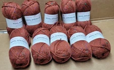 Filatura Lanarota x10 Wool Sprinkles 596 Rust Tweed 50g 104yds 92% Wool 8% Polye