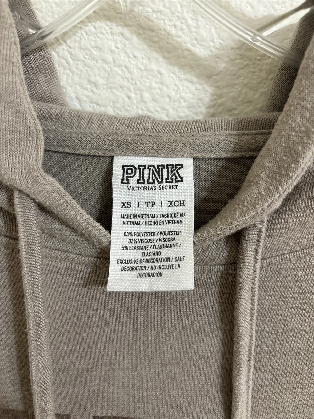 UNDERCOVER Felpa con cappuccio pull over rosa Victorias Secret marrone chiaro taglia XS