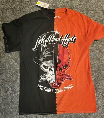Five Finger Death Punch FFDP Tie Dye Shirt Orange Black