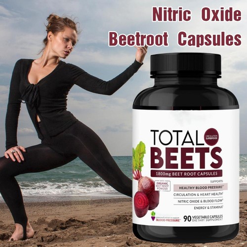 Nitric Oxide Beetroot Capsules-Total Beets 1800mg Beet Root Capsules - 90PCS. - Picture 2 of 11