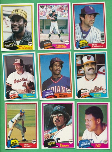 (92) 1981 Topps Baseball Cards Lot - Picture 2 of 11