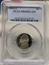 PCGS USA 5 Cent 2003-S PR69DCAM Proof Coin #26119770