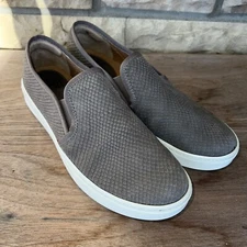 SOFFT Snake Embossed Casual Loafers Size 8.5M Gray Leather