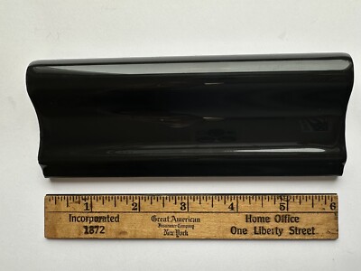 1 pc. Glossy Black: Ceramic Chair Rail made by American Olean, 2-1/2'' X 6''