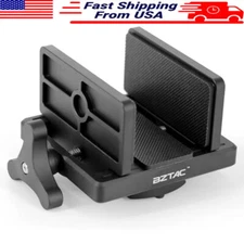 Aluminum Shooting Rest Clamp M-LOK 1/4" 3/8" Screw Holes Sturdy & Compact Black
