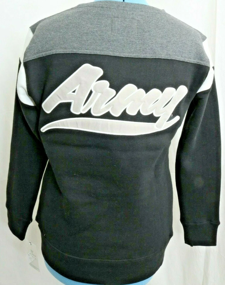 Nuevo Ejército de los Estados Unidos Cosido Negro Pullover Cuello Redondo Sudadera Para Mujer M Foto 2 de 4