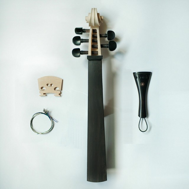 5 String Violin Neck Violin Head Maple Wood Fingerboard Tailpiece