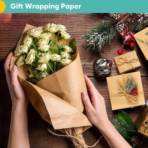 Brown Kraft Paper Roll for Crafts Gift Wrapping Packing Postal Shipping Covering - Picture 6 of 7