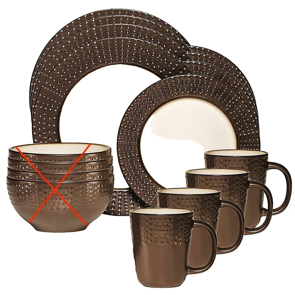 Juegos de Servicio de Cena Gres Mikasa Brown