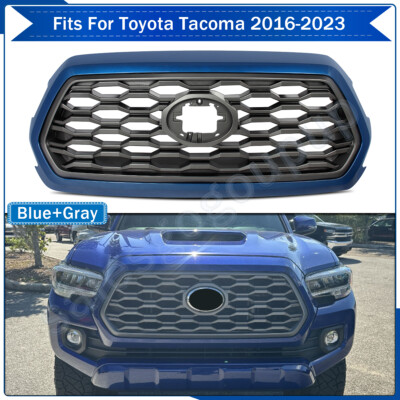 8T0 Blazing Blue&Gray Front Bumper Grille For Toyota Tacoma 2016-2023 TRD Style