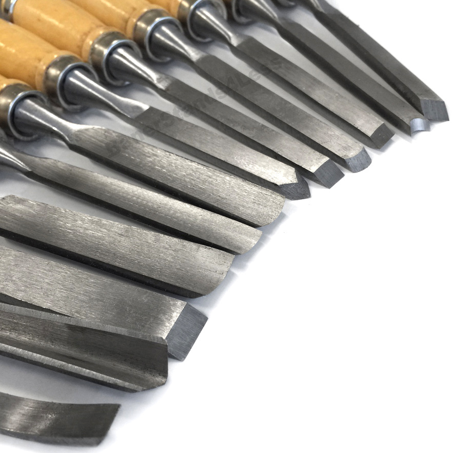 12 pc DELUXE Wood Carving CHISEL SET Set Wood Carvers CHISELS - Gouges ...