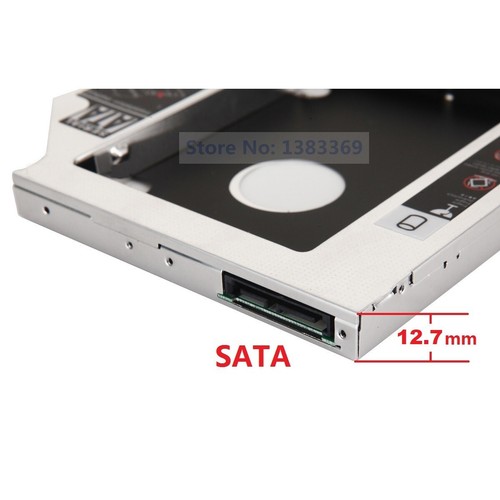 SATA 2nd HDD SSD Hard Drive Caddy Case for 12.7 mm Universal Laptop CD / DVD-ROM - Picture 3 of 23