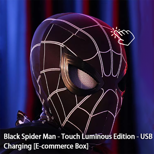 Spider Hero Mask with Moving Eyes Full Face Chin Control Remote Ring Spiderman - Picture 18 of 20